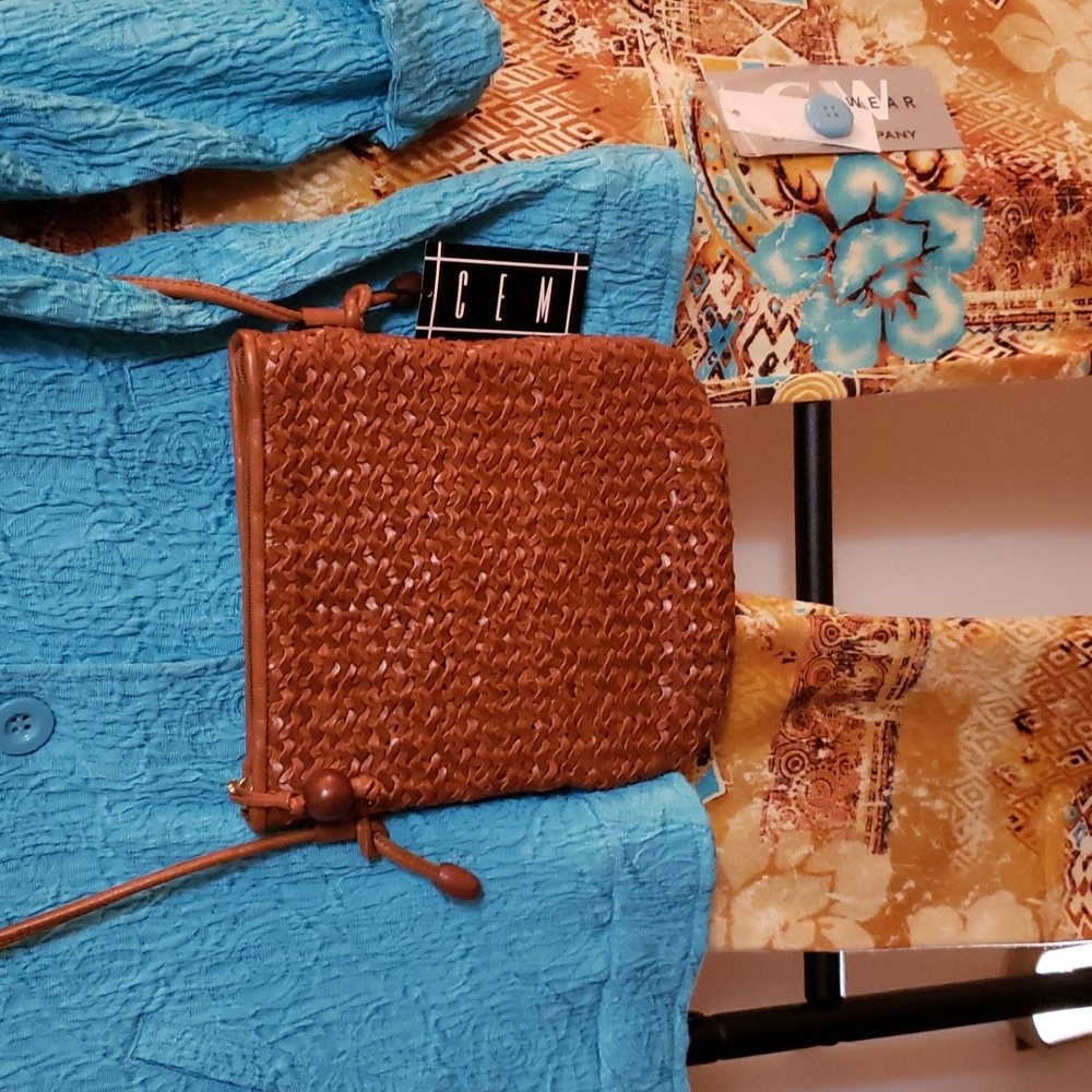 C.E.M. crossbody woven bag